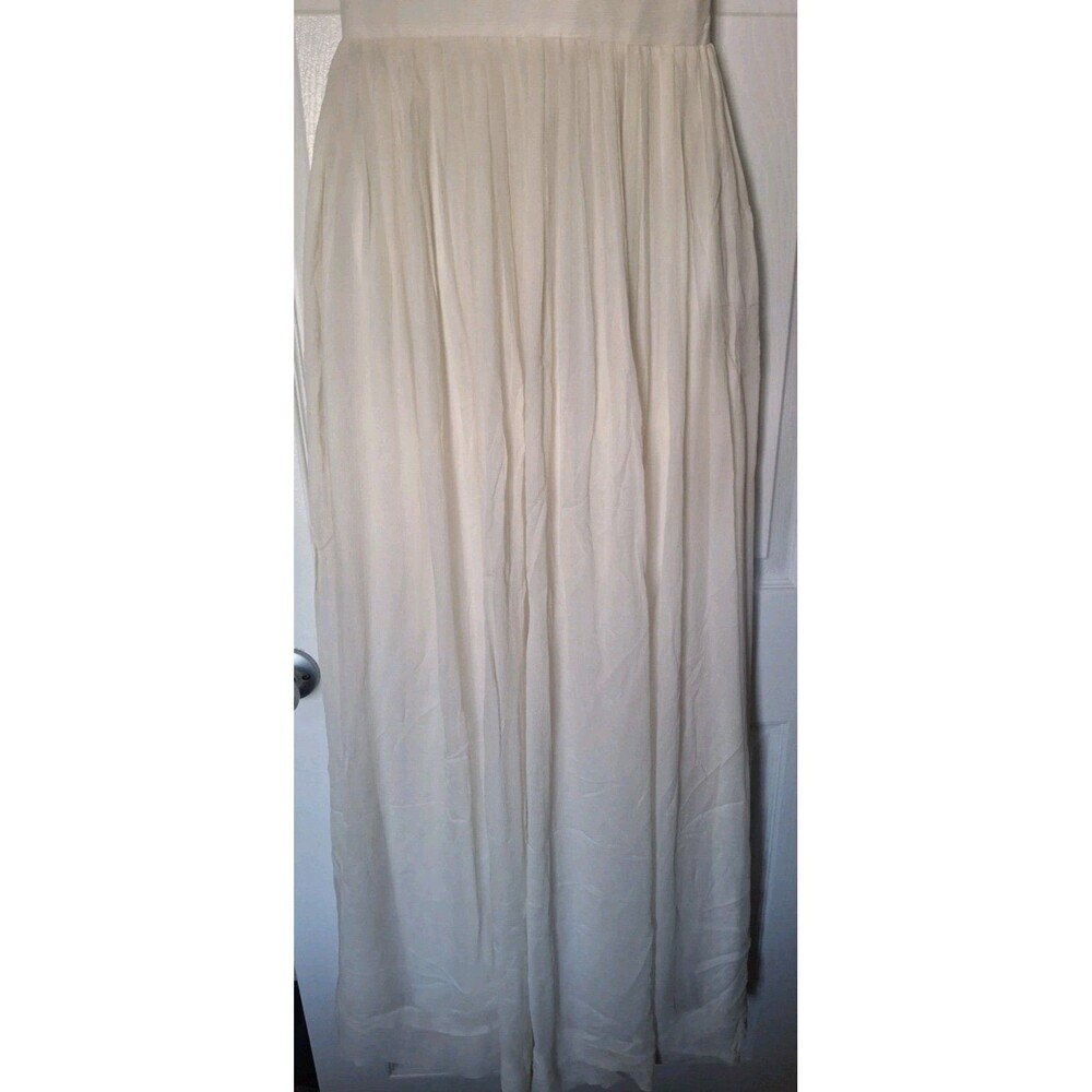 J.Crew Sophia Gown Silk Chiffon Size 2 Ivory 19836 Lined Beach Wedding Formal - Picture 7 of 13